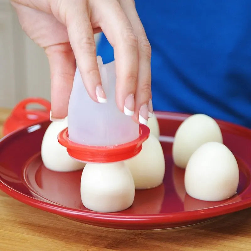 Multifunctional Eggs Cooker - Silicone Cup White & Yolk Splitter - NonStick - 5 PCS