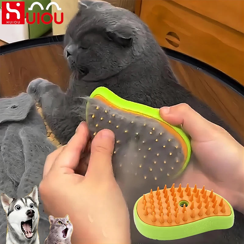 Electric Soft Silicone Cat Steam Brush