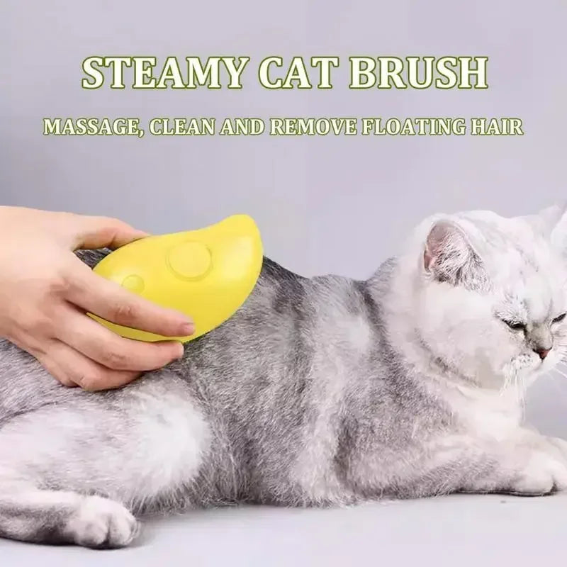 Electric Soft Silicone Cat Steam Brush